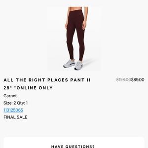 lululemon-All the right places legging